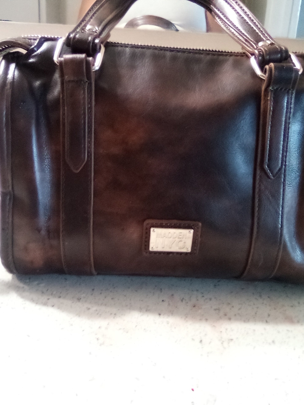 Steve Madden Dark Brown Leather Briefcase Satchel